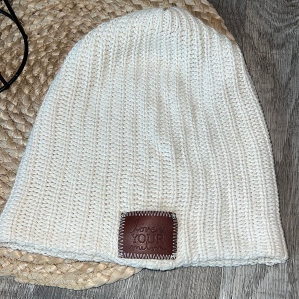 Love your Melon cream snow hat